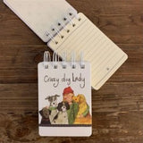 Small Spiral Notebook  Crazy Dog Lady