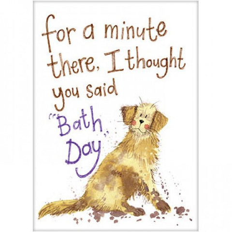 Golden Retriever Birthday Card Alex Clark "Bath Day"