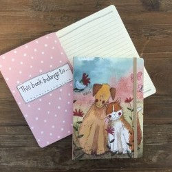 Large Notebook   "Dog and Cat Love"